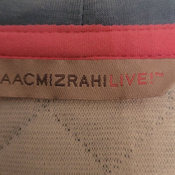 Isaac Mizrahi Womens White Blue Printed Long Sleeve Full Zip Hoodie Size 3X - Picture 3 of 4